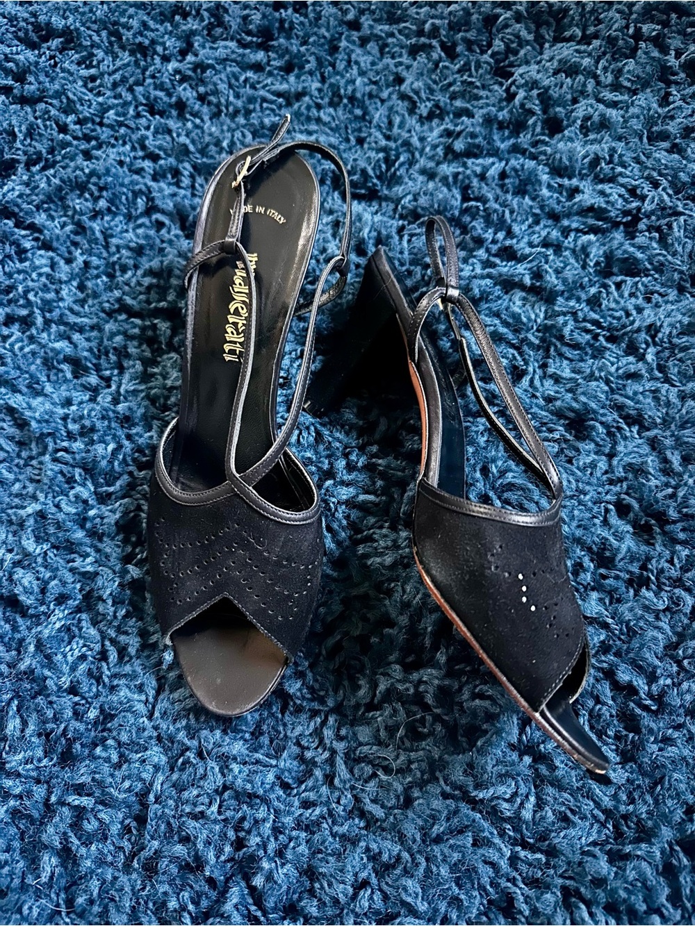 Vintage suede heel